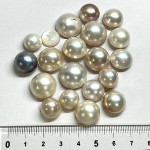 ●マベパール20点おまとめ●m 約11.5-17.2mm 40g/200ct pearl パール 半円真珠 ジュエリー jewelry 裸石 宝石 ①の画像5