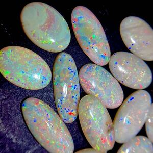 遊色効果!!★天然オパール19点おまとめ★J 100ct/20g ルース 裸石 宝石 ジュエリー jewelry opal 遊色 water fire white ②