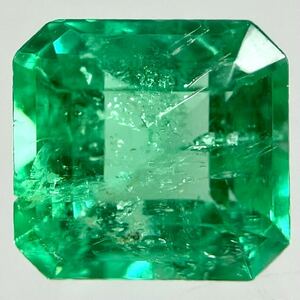 ●天然エメラルド0.713ct●m 約5.6×5.3mmソーティング付 ルース 裸石 宝石 ジュエリーjewerly emerald テ DE0