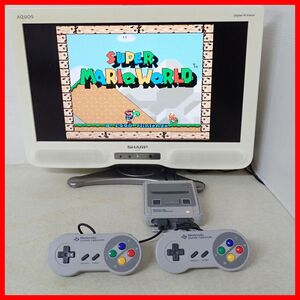 動作品 SFC スーファミ ニンテンドークラシックミニ スーパーファミコン 本体 CLV-301 + ACアダプター まとめてセット Nintendo【10