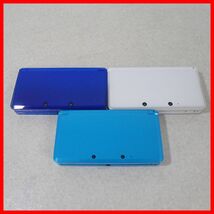 動作品 ニンテンドー3DS 本体 CTR-001 ライトブルー/コバルトブルー/アイスホワイト まとめて3台セット Nintendo 箱説付【10_画像2