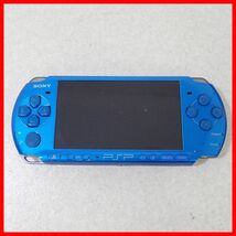 1円〜 PSP プレイステーションポータブル PSP-3000 バイブラント・ブルー 本体 SONY ソニー 箱説付 難あり品【10_画像2