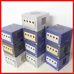 1 jpy ~ GC Game Cube body violet / silver 10 pcs together large amount set Nintendo nintendo Junk [40