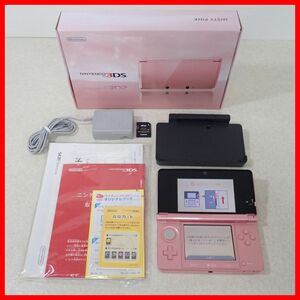 1円〜 動作品 ニンテンドー3DS 本体 CTR-001 ミスティピンク Nintendo 箱説付【10