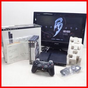 *1 jpy ~ operation goods PS2 PlayStation 2 thin type body SCPH-75000 charcoal * black + gun gray vu etc. soft 3ps.@ together set SONY box opinion attaching [20