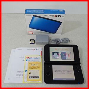 1 jpy ~ operation goods Nintendo 3DSLL body SPR-001 blue × black Nintendo nintendo box opinion attaching [10