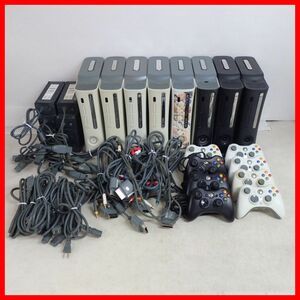 XBOX360 body 8 pcs + HDD8 piece + AC8 piece + AV8 piece + peripherals controller 8 piece together large amount set Microsoft[BA