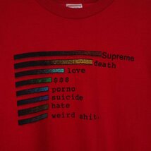 シュプリーム SUPREME 18ss Love Death Tee ラブ デス プリント Tシャツ 半袖 M 赤 レッド メンズ_画像3
