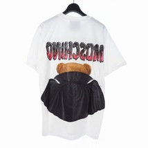 未使用品 モスキーノ MOSCHINO 20SS バッド テディベア プリント Tシャツ カットソー 半袖 XL ホワイト 白 A0711 レディース_画像2