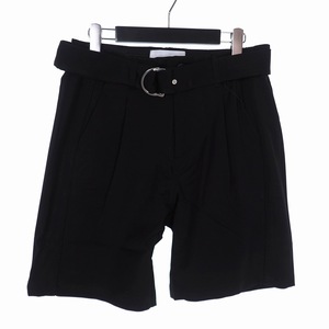 未使用品 スタンプド STAMPD Berlin Trouser Short ベルト付き ショートパンツ ショーツ 28 ブラック 黒 SLA-M1873SH メンズ