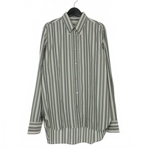 未使用品 スタジオニコルソン STUDIO NICHOLSONS CLASSIC FITTED SHIRT クラシック フィット シャツ ストライプ 1 グリーン系 SNW-818 レデ