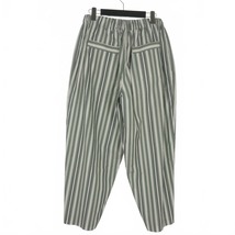 未使用品 スタジオニコルソン STUDIO NICHOLSON 22AW PAJAMA PANTS パジャマ パンツ ストライプ 1 セージグリーン SN-700 レディース_画像2