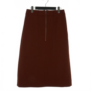 未使用品 スタジオニコルソン STUDIO NICHOLSON WORKWEAR DETAIL SKIRT ウールツイル ワーク ロングスカート 1 ボルドー レディース