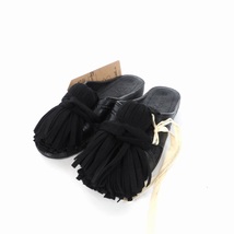 未使用品 リコール RequaL≡ RQ23SS-BO01 BENSAN TASSEL SANDAL ベンサン サンダル タッセル 2 黒 ブラック メンズ_画像1