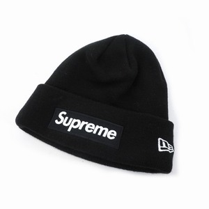 シュプリーム SUPREME New Era Box Logo Beanie ニューエラ ボックスロゴ ビーニー ニット帽 F 黒 ブラック メンズ