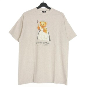 未使用品 セントマイケル SAINT MICHAEL 24SS TRUE QUEEN プリントTシャツ カットソー 半袖 M グレー SM-YS8-0000-013 メンズ