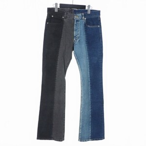 未使用品 ディスカバード DISCOVERED 22SS MIDWEST EXCLUSIVE DENIM PANTS デニム パンツ ジーンズ 切替 2 バイカラー インディゴ グレー系