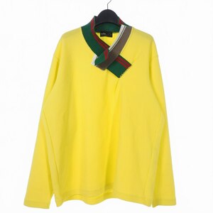  unused goods color kolor 23SS Bick deer. .NECK PULLOVER neck pull over cut and sewn 2 yellow 23SCM-T02201A men's 