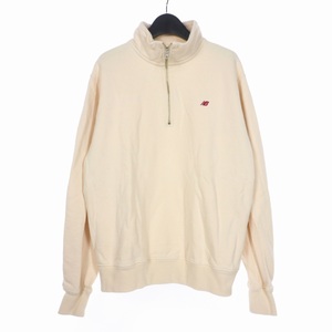 ニューバランス NEW BALANCE Quarter Zip Pullover クォーター ジップ プルオーバー スウェット トレーナ L ホワイト 白 MT33544 メンズ