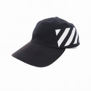 オフホワイト OFF WHITE DIAG BASEBALL CAP ベースボール キャップ 帽子 スナップバック O/S ブラック 黒 OMLB008R19400032 国内正規