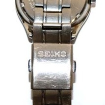 セイコー SEIKO ソーラー SOLAR 腕時計 ウォッチ クオーツ アナログ 3針 チタン デイト 黒文字盤 シルバー色 V157-0BX0 SBPX103_画像7