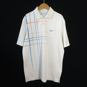 ナイキゴルフ NIKE GOLF DRI-FIT ポロシャツ 半袖 L 国内正規 白 ホワイト メンズ