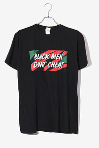 GILDAN ギルダン BLACK MEN DON'T CHEAT TEE ブラックメン ドント チート コットン プリント 半袖Tシャツ L BLACK ブラック /◆ メンズ