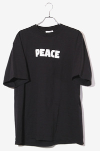 CLANE HOMME クラネオム PEACE LOGO T/S ピースロゴ クルーネック 半袖 Tシャツ 2 BLACK ブラック 28105-0781 /◆ メンズ