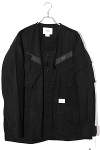 未使用品 2024SS WTAPS ダブルタップス SIZE:4 SCOUT 01 / LS / COTTON. TWILL. 03 スカウト シャツ BLACK ブラック 241WVDT-SHM03 /● メ