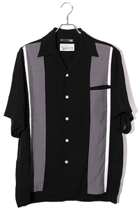 23SS WACKO MARIA × MINEDENIM ワコマリア マインデニム SIZE:S MINEDENIM限定販売カラー 50s Shirts 半袖オープンカラーシャツ BLACK ブ