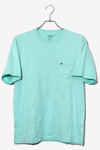 CONVERSE コンバース コットン 星刺繍 胸ポケット クルーネック 半袖Tシャツ 3 MINT GREEN ミントグリーン A2897UTS451 /◆ メンズ