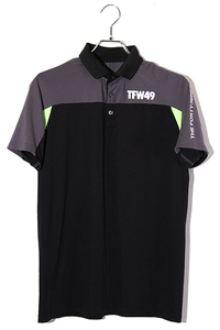 TFW49 ティーエフダブリュー49 SIZE:4 VENTILATION POLO ベンチレーション 半袖ポロシャツ BLACK ブラック T102111003 /● メンズ