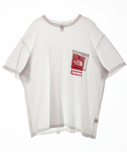 シュプリーム SUPREME 23SS The North Face Printed Pocket Tee XL ロゴ プリント ポケット Tシャツ ホワイト【ブランド古着ベクトル】2405
