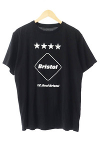 エフシーレアルブリストル F.C.Real Bristol FCRB 18AW EMBLEM TEE エンブレム ロゴ プリント 半袖 Tシャツ FCRB-189060 M 黒 ブラック ●