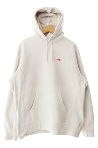 シュプリーム SUPREME 21AW Small Box Hooded Sweatshirt スモール ボックス ロゴ 刺繍 フーデッド スウェット シャツ M 白 オフホワイト