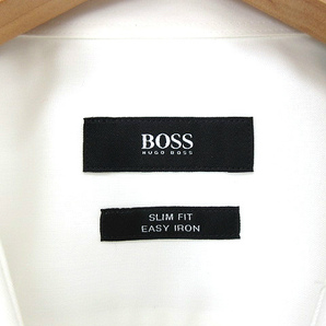 ヒューゴボス HUGO BOSS SILM FIT EASY IRON スリム フィット 長袖 ドレスシャツ ワイシャツ 白 ホワイト 43 17 メンズの画像3