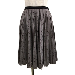  Martini -kmartinique skirt pleat flair knees height punching race 1 gray tea Brown lady's 