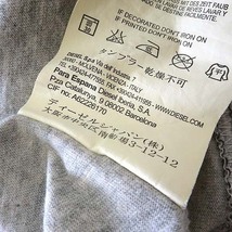 ディーゼル DIESEL Tシャツ イラスト ロゴ モチーフ Vネック コットン 半袖 L グレー 国内正規品 メンズ_画像6