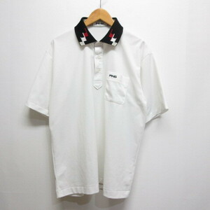 ピン PING ゴルフウェア 半袖 ポロシャツ L 白 ホワイト ポリエステル 日本製 メンズ
