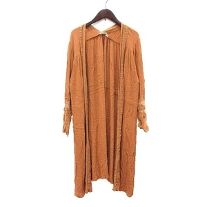  Moussy moussy knitted cardigan gown long long sleeve switch race F tea Camel /CT lady's 