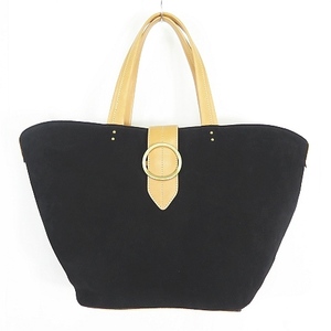 Kitamura Kitamura Funagata Tote Bag Sude Black 2SA5579 Ladies