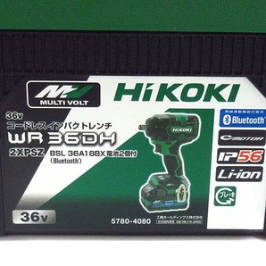 未使用品 ハイコーキ HiKOKI WR36DH 2XPSZ マルチボルト コードレス インパクトレンチ バッテリ2個 充電器 ケース フルセットの画像4