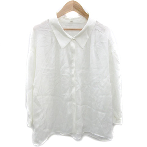  Materia MATERIA casual рубашка 7 минут рукав .. чувство 38 M белый /YM17 женский 