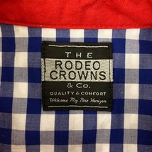 ロデオクラウンズ Rodeo Crowns カジュアルシャツ クルーネック ギンガムチェック 綿 長袖 L 青 ブルー 白 ホワイト 赤 レッド メンズ_画像3