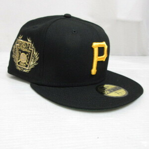 未使用品 ニューエラ NEW ERA 59FIFTY 5950 MLB ピッツバーグ パイレーツ ベースボール キャップ 帽子 7 1/2 59.6cm 黒 サイドパッチ