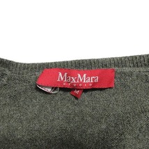 マックスマーラステュディオ Max Mara Studio 美品 カシミヤ100% 長袖 セーター ニット Vネック 赤タグ M カーキ IBO53 X レディース_画像7