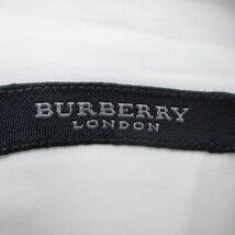 バーバリー ロンドン BURBERRY LONDON 長袖 ワイシャツ カッターシャツ 白系 ホワイト 日本製 胸ポケット 透け感 綿 コットン メンズ_画像3