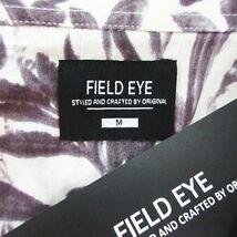 未使用品 FIELD EYE アロハシャツ 半袖 総柄 コットン M ブラウン系 ※EKM メンズ_画像3