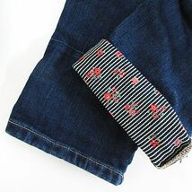 未使用品 ヒロミチナカノ jeans デニム ジーンズ ボトムス クロップド ロールアップ ストレッチ 67 インディゴ ※EKM レディース_画像9