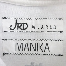 ジェイアールディバイジャールド JRD by JARLD MANIKA Tシャツ 半袖 Vネック リブ ポケット プリント 白 ホワイト L メンズ_画像3